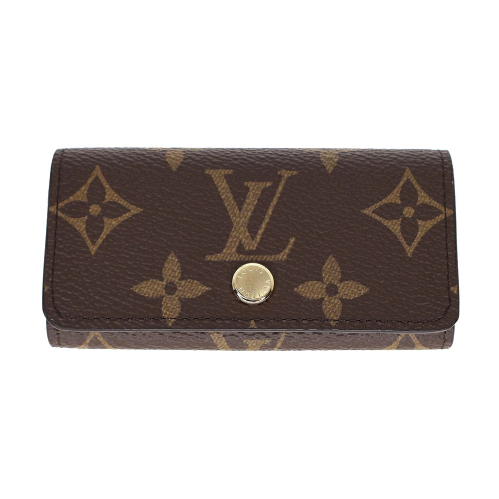 Louis Vuitton Multicles Wallet Monogram Case Jaune dOr Canvas Leather Brown